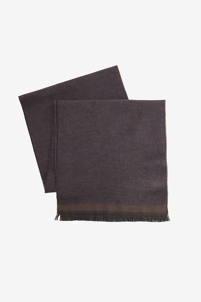 ALTINYILDIZ CLASSICS Men's Brown-Navy Blue Patterned Warm Scarf