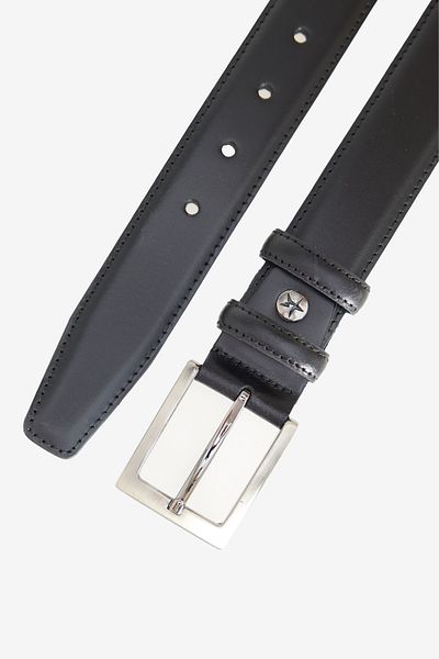 ALTINYILDIZ CLASSICS Men's Black 100% Leather Belt