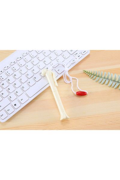 ForWhat Ballpoint Pen with Bone Design with Neck Strap for Office Home Office Gift