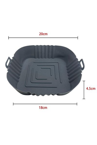 ForWhat 20cm Silicone Square Oven Fryer Baking Mat for Bureau Home Office Kitchen
