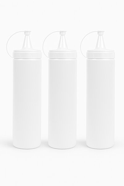 Prisma مجموعة من 3 أواني صلصة سعة 400 مل مع غطاء - مجموعة أواني زيت وقوارير صلصة من النوع المضغوط