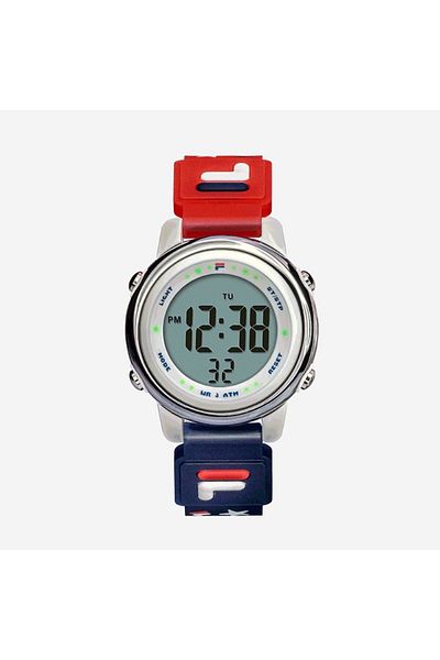 Fila Kids Unisex Digital Watch, Red/Blue 38-218-007, 34 mm