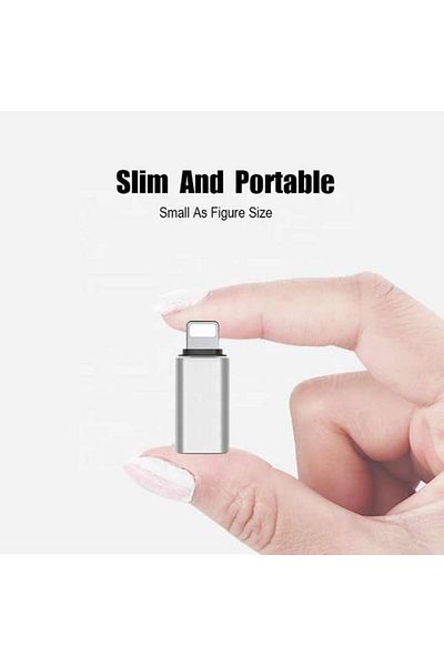 JollyMag Fast Charging Adapter, Type-C / Lightning, Music Playback, Data Transfer, 5A, Silver