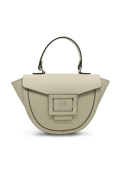 BESSO Dolce Attesa Grey genuine leather handbag