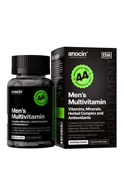 anocin Men Multivitamin (Erkeklere Özel) multi Vitamin, Mineral, Bitkisel Komplex