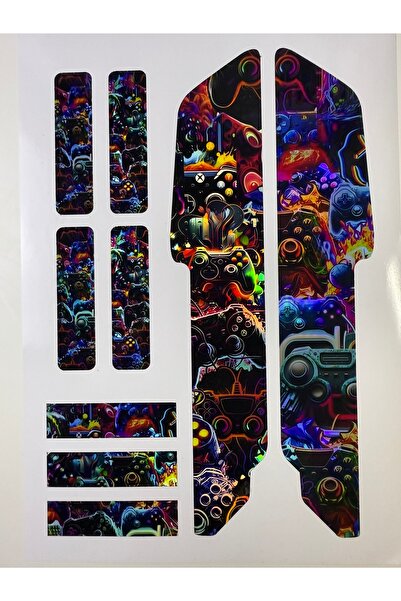 ca kay bu Game Bisiklet Sticker Seti 9 Parça – Renkli Maşa Kadro Etiketi Holo...