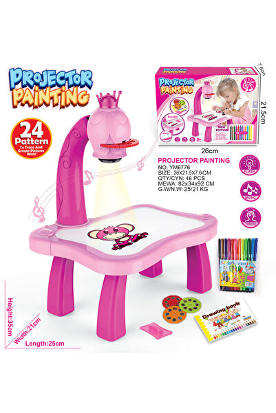 Türkiye طاولة رسم فنية مزودة بجهاز عرض LED ولوحة رسم للأطفال ومكتب للفنون وال...