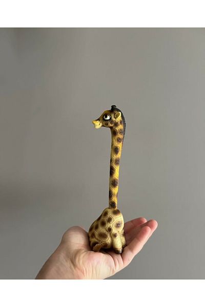 Wolawood Giraffe Figured Ballpoint Pen Cute Animal Themed Polyester Body Concept Gift Desktop Pen