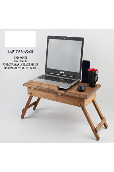 Meva Hediye Rahle Laptop Portatif Ayaklı 3 Kademe Ahşap
