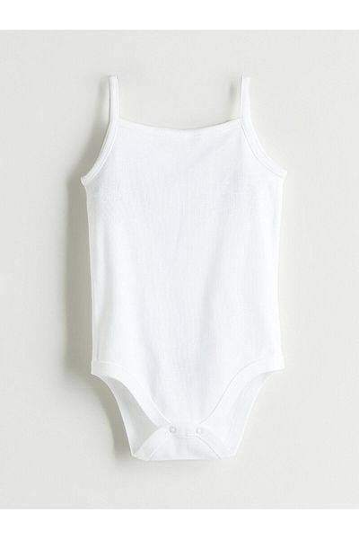 LC Waikiki Square Collar Basic Baby Girl Snap Body