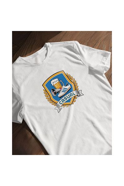 SARI Casual Blue Football Tshirt 100% Cotton