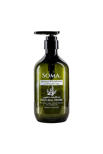 ALKHURAIJI Soma Shampoo with Natural Aloe Vera Conditioner 500ml