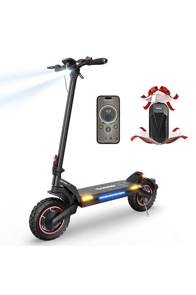iscooter Trotinetă electrică pliabilă IX7 Pro, 2 motoare de 1000 W, viteză 60 km/h, autonomie 80 km, baterie 48 V 15,6 Ah