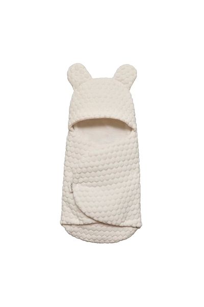 ALFA AKSESUAR 03 Embossed Velboa Swaddle Ecru