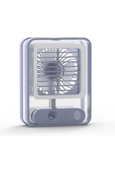 Türkiye Mini Portable Desk Fan with Mist Spray with LED Night Light Rechargeable Battery Operated Water Mist