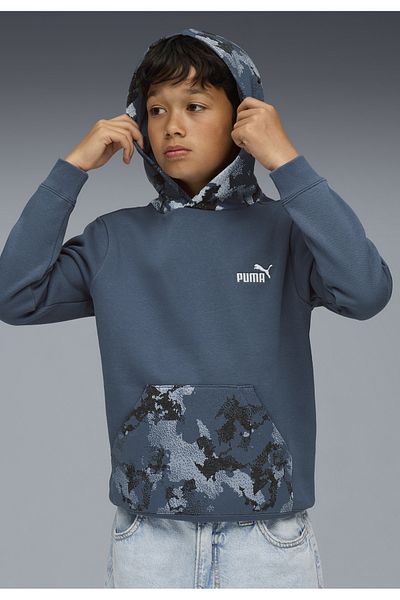 Puma Φούτερ με κουκούλα Essentials Camo για νέους