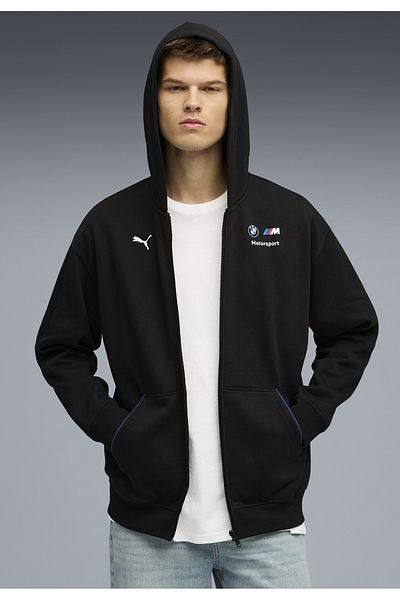 Puma BMW M Motorsport Essentials Full-Zip Hooded Jacket Men