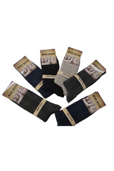 ALFA AKSESUAR 03 Miss Bella Lamswool Winter Men's Socks 8 Pieces