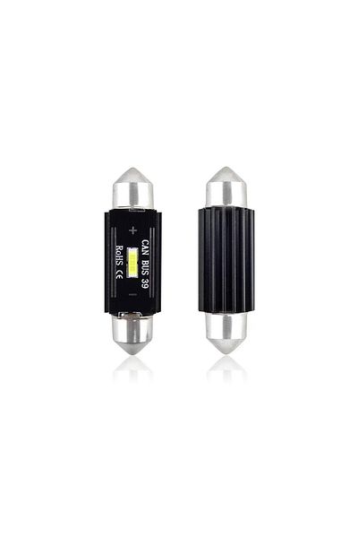 JollyMag Set of car bulbs with LED CANBUS sofit compatible C5W 1 SMD 39mm White 12/24V, for competitions