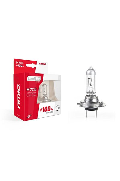 JollyMag Halogen bulb set H7 12V 55W LumiTec SILVER + 100% DUO BOX