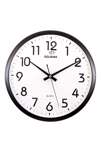 dojana Round Analog Wall Clock Black/White