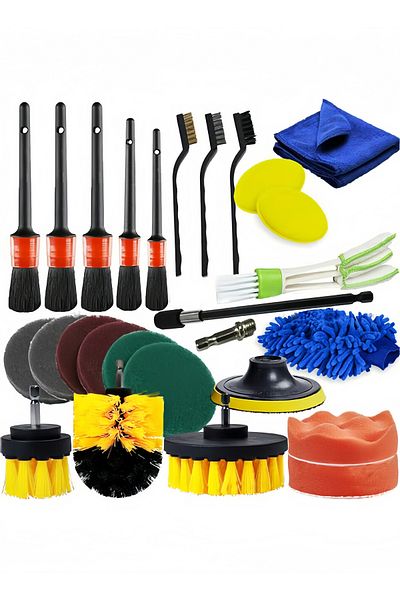 Kkmoon 26-Piece Drill Brush Attachments Set Power Cleaning Scrub Brush