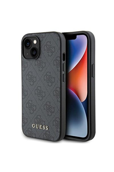 REDz Accessories Θήκη Guess για iPhone 15, μεταλλικό λογότυπο 4G, γκρι