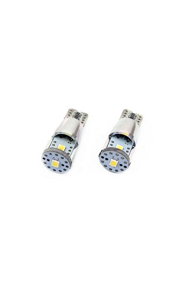 JollyMag Set of CANBUS compatible LED car bulbs T10e W5W 3 SMD ALU White 12V/24V, car or off-road