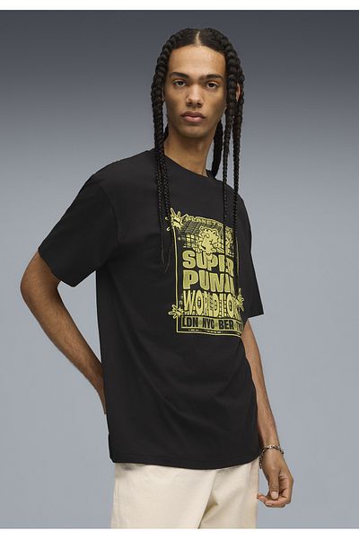 Puma Ανδρικό μπλουζάκι με γραφικά Super World Tour Relaxed