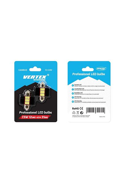 JollyMag Set of LED CANBUS sofit compatible C5W 12 SMD 31mm White 12/24V car or off-road bulbs