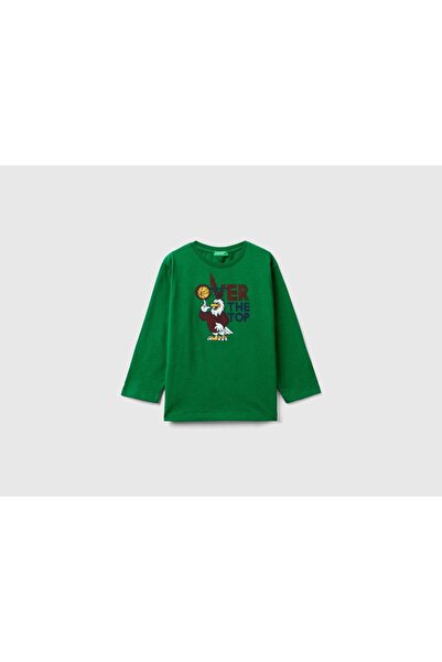 United Colors of Benetton Kids' T-Shirt with Bird Print