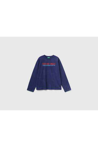 United Colors of Benetton Boys' Printed Long Sleeve T-Shirt