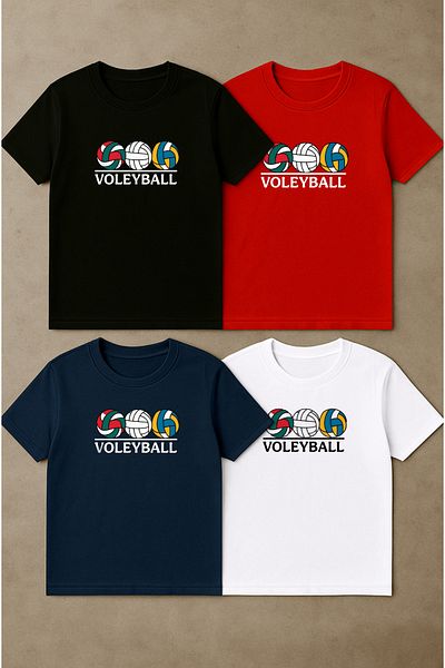 SARI Voleyball Volleyball 3 Ball Tshirt 100% Cotton