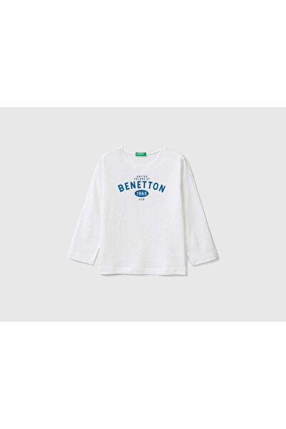 United Colors of Benetton Kids' Long Sleeve T-Shirt with Logo