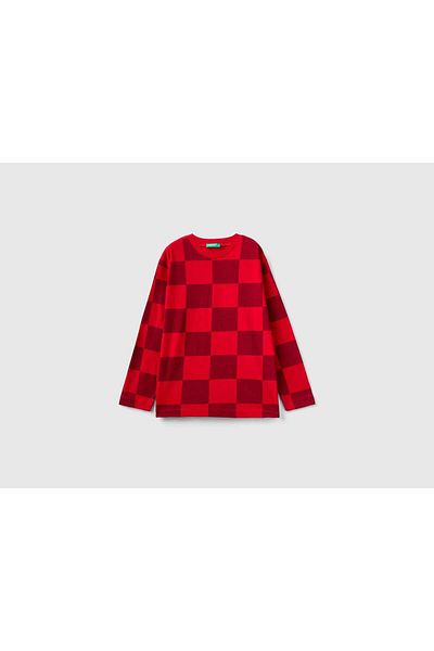 United Colors of Benetton Boys' Long Sleeve Checkered Shirt