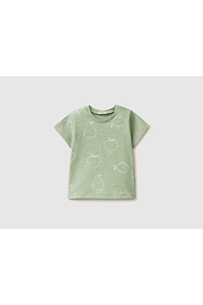 United Colors of Benetton تي شيرت أطفال بطبعة فاكهة وأكمام قصيرة
