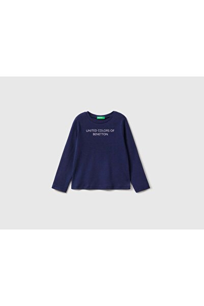 United Colors of Benetton Girls' Long Sleeve T-Shirt with Printed Design