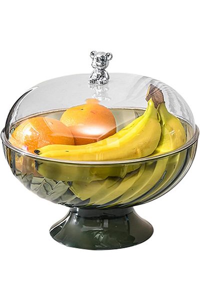 Türkiye Fruit Bowl with Lid, Modern Fruit Bowl for Kitchen Counter, Pedestal Bowl for Kitchen, Fruit Basket