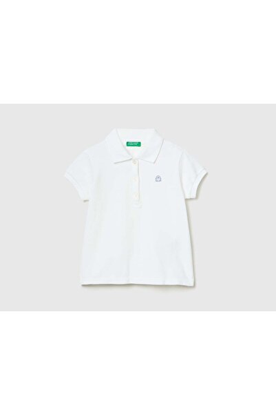 United Colors of Benetton تي شيرت بولو كلاسيكي من القطن العضوي للبنات