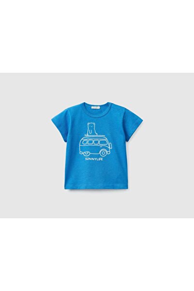 United Colors of Benetton Organic Cotton Printed T-Shirt for Infants