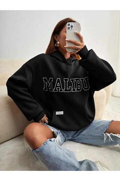 Boi Φούτερ 2 τεμαχίων Strong Together Lion Lover Combination - Μαύρη στάμπα Oversize Winter Crew Neck