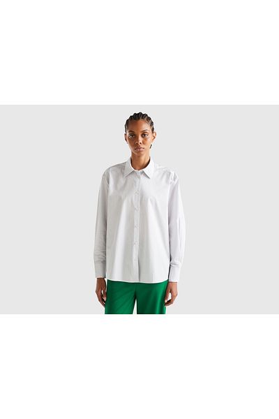 United Colors of Benetton 100% Pure Cotton Striped Long Sleeve Shirt