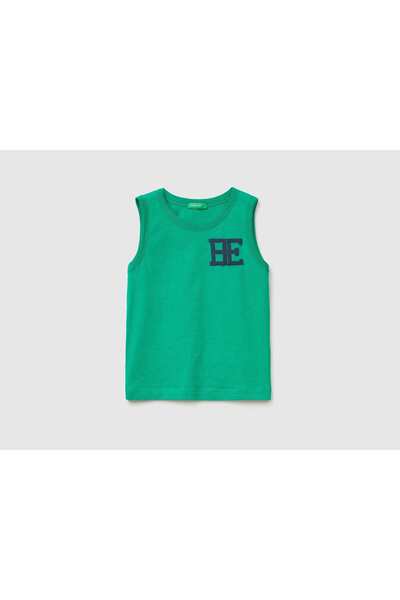 United Colors of Benetton قميص بدون أكمام مصنوع من القطن العضوي بنسبة 100% مع...