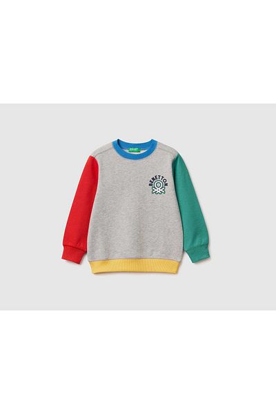 United Colors of Benetton قميص بأكمام طويلة من القطن العضوي 100% للأطفال