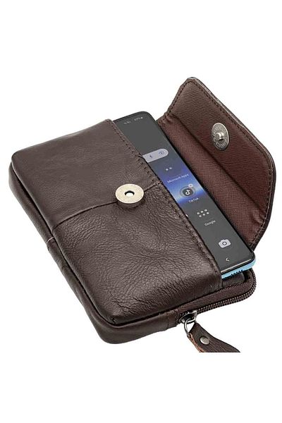 Micutz Phone case with belt clip, compatible with most smartphones, Brown color
