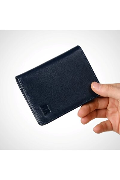 SANATE COLLECTION Hakiki Deri Cep Boy Kartlıklı Şeffaf Bölmeli İsim/Marka Yaz...