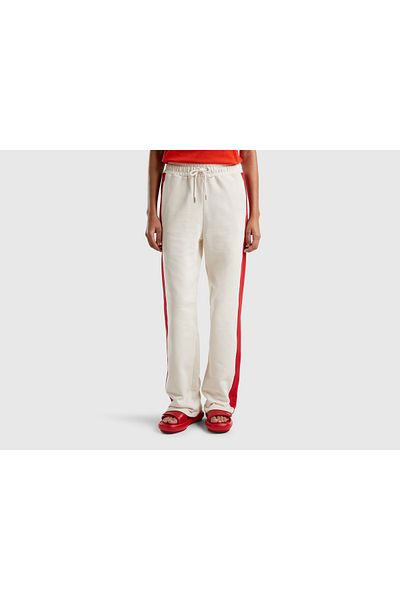 United Colors of Benetton Women's Side Stripe Joggers with Drawstring