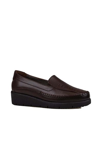 m2s Brown Ultra Light Genuine Leather Women's Mother Shoes