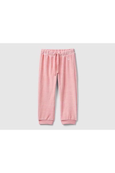 United Colors of Benetton Girls' Athletic Pants with Logo Print