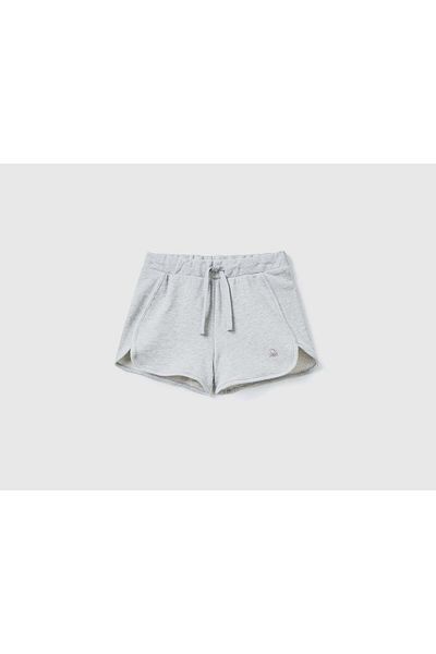 United Colors of Benetton 100% Organic Cotton Solid Color Drawstring Shorts for Kids